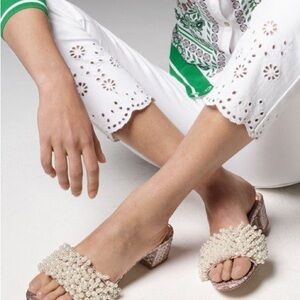 Elegant Pearl-Embellished Women's Sandals